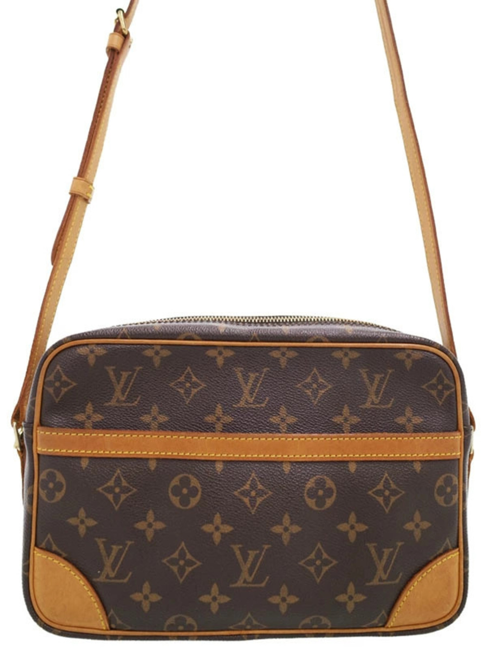 Louis Vuitton Monogram Trocadero Shoulder Bag Canvas Leather Brown